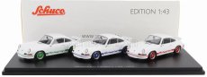 Schuco Porsche Set 3x 911 Carrera Rs 2.7 Coupe 1973 - 50th Anniversary 1:43 Bílá Červená Modrá Zelená