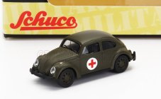 Schuco Volkswagen Beetle Kafer Maggiolino Unite Medical Armee Allemande Ambulance 1955 1:87 Vojenská Zelená