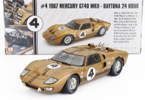 Shelby-collectibles Ford usa Mercury Gt40 Mkii 7.0l V8 Team Holman & Moody N 4 24h Daytona 1967 Mark Donohue - Peter Revson 1:18 Copper Met