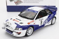 Solido Subaru Impreza S5 Wrc99 (night Version) N 8 Rally Azimut Di Monza 2000 Valentino Rossi - C.cassina 1:18 Bílá Modrá