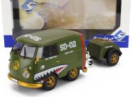 Solido Volkswagen T1 Van Kool Combi With Trailer 1950 1:18 Zelená