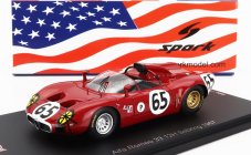 Spark-model Alfa romeo 33 Spider Team Autodelta N 65 12h Sebring 1967 A.de Adamich - T.zeccoli 1:43 Red