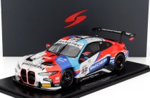 Spark-model BMW 4-series M4 Gt3 3.0l Turbo Team Wrt N 32 3rd 24h Spa 2024 Dries Vanthoor - Sheldon Van Der Linde - Charles Weerts 1:18 Bílá Modrá Červená