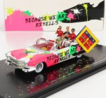 Spark-model Cadillac Eldorado Biarritz Cabriolet 1959 - Parade Des Pilotes Team Rebellion Racing 24h Le Mans 2019 T.laurent - G.menezes - N.berthon 1:43 Bílá Růžová Černá