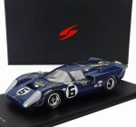 Spark-model Lola T70 Mk3b Gt 5.0l V8 Team Sunoco N 6 Winner 24h Daytona 1969 Mark Donohue - Chuck Parsons - Ronnie Bucknum 1:18 Blue