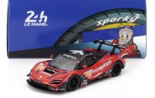 Spark-model Mclaren 720s Gt3 Evo M840t 4.0l V8 Turbo Team Inception Racing N 70 24h Le Mans 2024 Brendan Iribe - Ollie Millroy - Frederik Schandorff 1:64 Červená Černá