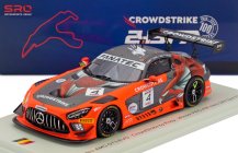 Spark-model Mercedes benz Amg Gt3 Evo 6.2l V8 Team Crowdstrike Riley N 4 Winner Pro-am Class 24h Spa 2024 George Kurtz - Ian James - Nicky Catsburg - Colin Braun 1:43 Oranžově Šedá