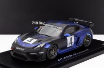 Spark-model Porsche 718 (982) Cayman Gt4 Rs N 4 Clubsport 2023 - Con Vetrina - With Showcase 1:18 Modrá Černá