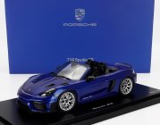 Spark-model Porsche 718 (982) Spider Rs 2024 - Con Vetrina - With Showcase 1:18 Blue