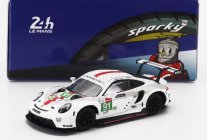 Spark-model Porsche 911 991-2 Rsr-19 4.2l Team Porsche Gt N 91 24h Le Mans 2021 G.bruni - R.lietz - F.makowiecki 1:64 Bílá Šedá Červená