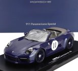 Spark-model Porsche 911 992 Carrera S Cabriolet Open N 11 2024 - La Carrera Panamericana 1952 - Con Vetrina - With Showcase 1:18 Blue