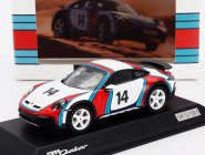 Spark-model Porsche 911 992 Dakar Coupe N 14 Martini Racing Livery 2023 1:43 Bílá Červená Modrá