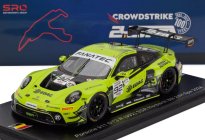 Spark-model Porsche 911 992 Gt3 R 4.2l Team Ssr Herberth N 92 24h Spa 2024 Mathieu Jaminet - Matt Campbell - Frederic Makowiecki 1:43 Zelená Černá