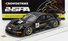 Spark-model Porsche 911 992 Gt3 R Team Herbert Motorsport N 91 24h Spa 2023 R.bohn - K.van Berlo - A.renauer - R.renauer 1:43 Black