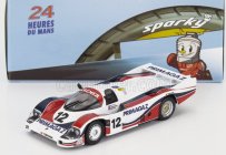 Spark-model Porsche 956 2.6l Twin Turbo Team Porsche Kramer Racing N 12 24h Le Mans 1986 Pierre Yver - Hubert Striebig - Max Cohen Olivar 1:64 Bílá Červená Černá