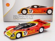 Spark-model Porsche 962c 2.8l Team Porsche Ag N 17 2nd 24h Le Mans 1988 Klaus Ludwing - Hans Joachim Stuck - Derek Bell 1:64 Červená Žlutá Bílá