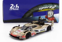 Spark-model Porsche 963 9rd 4.6l Turbo V8 Team Hertz Jota N 12 24h Le Mans 2024 Will Stevens - Norman Nato - Callum Ilott 1:64 Bílé Zlato