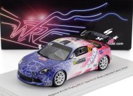 Spark-model Renault Alpine A110 Rgt Team Code Racing Development N 62 Rgt Rally Montecarlo 2024 Christophe Berard - Christophe Bernabo 1:43 Modrá Bílá Růžová