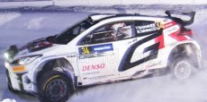 Spark-model Toyota Yaris Gr Rally2 Team Toyota Gazoo Racing (night Version) N 34 Rc2 Rally Sweden 2024 Yuki Yamamoto - Marko Salminen 1:43 Bílá