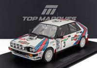 Topmarques Lancia Delta 4wd Team Martini Racing (night Version) N 3 Winner Rally Sanremo 1987 Miki Biasion - Tiziano Siviero - Con Vetrina - With Showcase 1:12 Bílá Červená Modrá
