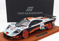 Topmarques Mclaren F 1 Gtr 6.0l V12 Team Gulf Davidoff Gtc Racing N 39 24h Le Mans 1997 R.bellm - A.g.scott - M.sekiya 1:12 Světle Modrá Červená