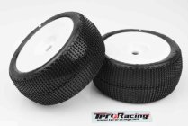 TPRO 1/8 Truggy MAGIC SQUARE - Soft T3 - nalepené, bílé disky, 2 ks.