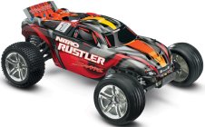 RC auto Traxxas Nitro Rustler 1:10 TQi RTR, stříbrno-červená