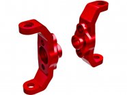 Traxxas závěs těhlice hliníková červeně eloxovaná (levá a pravá)