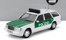 Triple9 Mercedes benz E-class (s124) T-model Sw Station Wagon Polizei 1995 1:18 Bílá Zelená