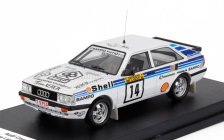 Trofeu Audi Quattro Coupe N 14 Rally 1000 Lakes 1986 Lasse Lampi - Pentti Kuukkala 1:43 Bílá Světle Modrá
