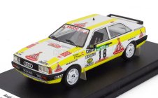 Trofeu Audi Quattro Coupe N 18 7th Rally Portugal 1987 Rudolf Stohl - Ernst Rohringer 1:43 Bílá Žlutá