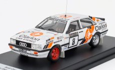 Trofeu Audi Quattro Coupe N 8 Rally 1000 Lakes 1987 Per Eklund - Dave Whittock 1:43 Bílá Modrá Oranžová