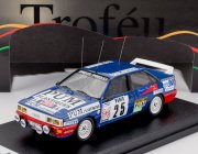 Trofeu Audi Quattro (night Version) N 25 Rally Montecarlo 1985 Pierre Bos - Jean Claude Leuvrey 1:43 Modrá Bílá Červená