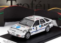 Trofeu Ford england Sierra Xr 4x4 N 6 Winner Rally Invernale Sachs 1986 Gustel Brusch - Detlef Schaller 1:43 Bílá