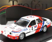 Trofeu Ford england Sierra Xr 4x4 Team Fina (night Version) N 4 Boucles De Spa 1988 M.lovell - T.herryman 1:43 Bílá Červená Modrá