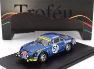 Trofeu Renault Alpine A110 N 51 Rally Montecarlo 1970 Jean Luc Therier - Marcel Callewaert 1:43 Blue