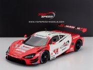 Truescale Mclaren 720s Gt3 Evo 4.0l Turbo V8 Team Pfaff Motorsport N 9 Imsa Motul Course Monterey 2024 Oliver Jarvis - Marvin Kirchhofer 1:18 Červená Bílá
