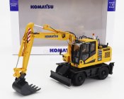 Universal hobbies Komatsu Pw180 Escavatore Gommato - Tractor Excavator 1:50 Žlutá Černá