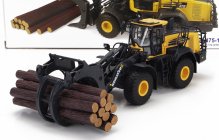 Universal hobbies Komatsu Wa475-10 Ruspa Gommata - Scraper Tractor With Wood Grapple 1:50 Žlutá Černá