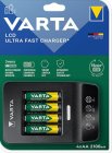 VARTA LCD Ultra Fast 15min charger + 4xAA 2400 mAh + adaptér 12V