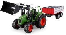 RC traktor Double E se lžící 1:16 + vozík za traktor