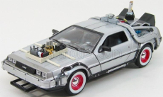 Welly De lorean Time Machine - Back To The Future 3 - Ritorno Al Futuro 3 1:24 Silver