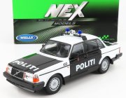 Welly Volvo 240 Gl Politi Norway Police 1986 1:24 Černá Bílá