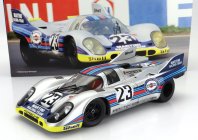 Werk83 Porsche 917k 4.9l Team Martini Racing N 23 1000km Spa 1971 Helmut Marko - Gijs Van Lennep 1:18 Stříbrná Červená Modrá Žlutá