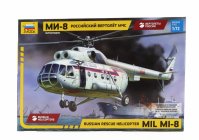 Zvezda Helicopter Mil Mi-8mt Russia Rescue Helicopter Military 1967 1:72 /