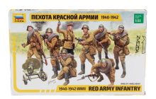 Zvezda Figures Red Army Infantry Wwii 1940-1942 - Russian Army - Military 1:35 /