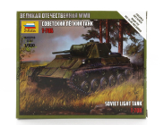 Zvezda Tank T-706 Soviet Light Tank Military 1945 1:100 /