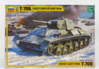 Zvezda Tank T-70b Soviet Light Tank Military 1942 1:35 /