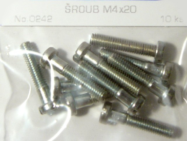 0242 šroub M4x20, 10ks