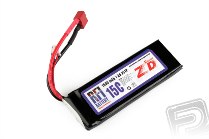 2 článková sada, 7.4V, 1500mAh, 15C, Li-Po BUGGY, TRUGGY, MONSTER